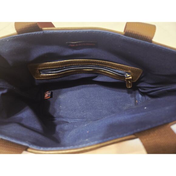 Vtg Bath & Body Works Sun Face Symbol Multi-pockets Red Hand Bagn Tote Bag - Picture 4 of 8